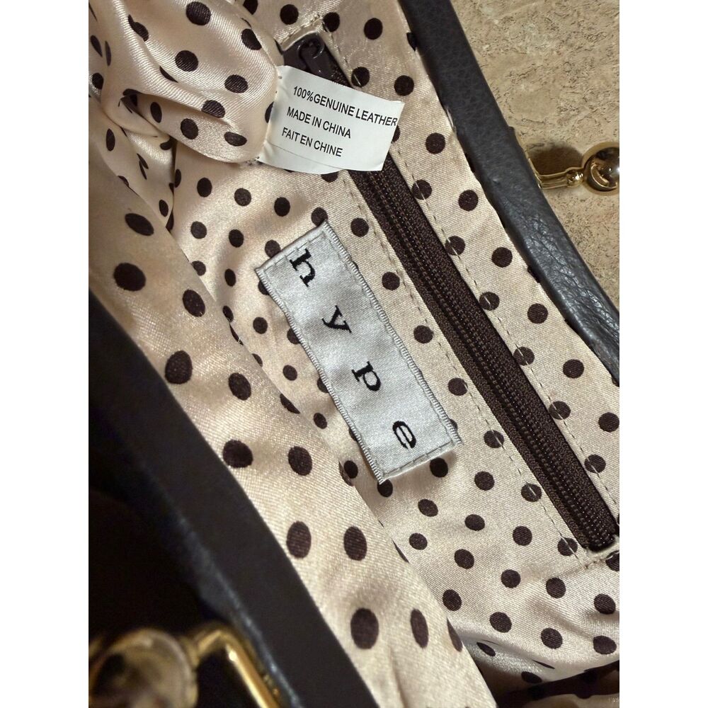 Hype Genuine Leather Y2K Leopard Print Chain Handle Bag - Picture 5 of 5